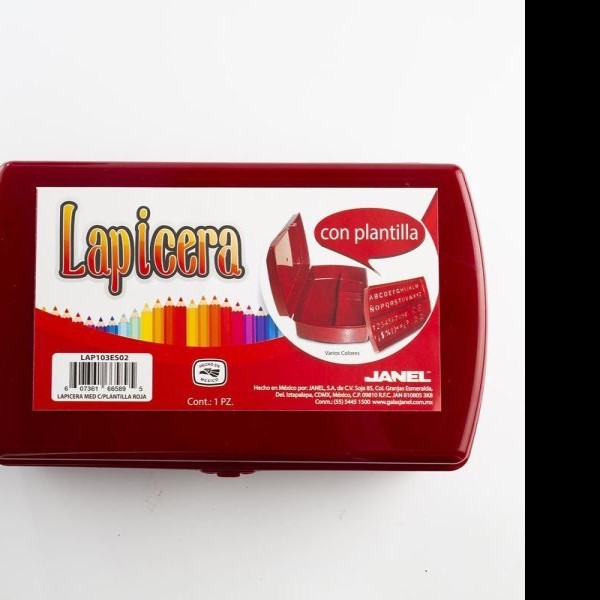 CAJA LAPICERA CGIOSER PLAST. JANEL 21X12X6 ROJO C.56